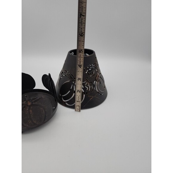 Fall Pumpkin Candle Holder with Shade Oil Rubbed Bronze (candle not included) - Picture 8 of 12